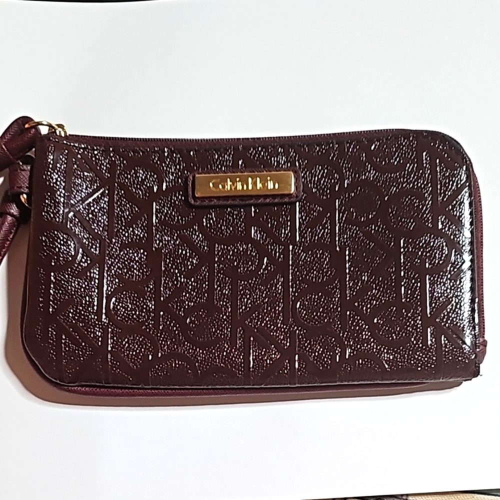Calvin Klein Logo Wristlet
